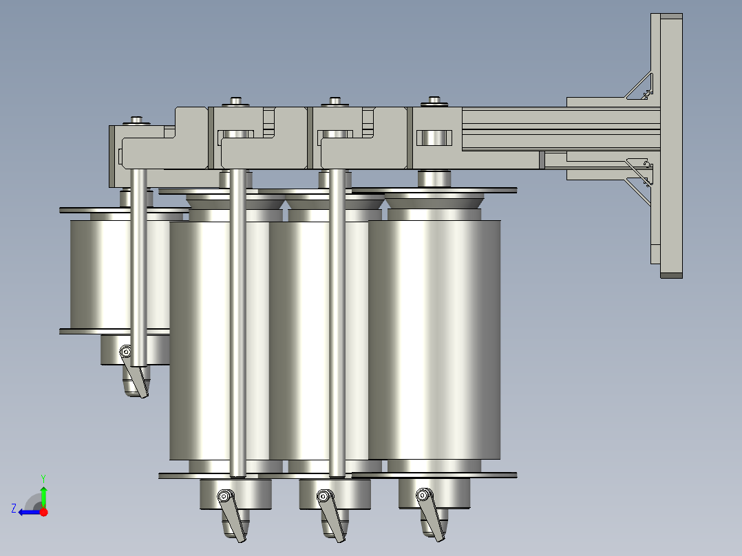 缠绕膜上料组装右视图