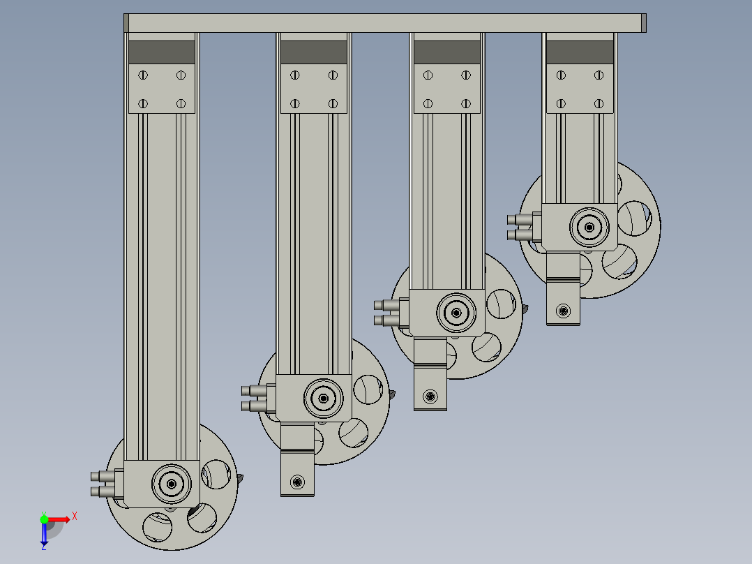 缠绕膜上料组装俯视图