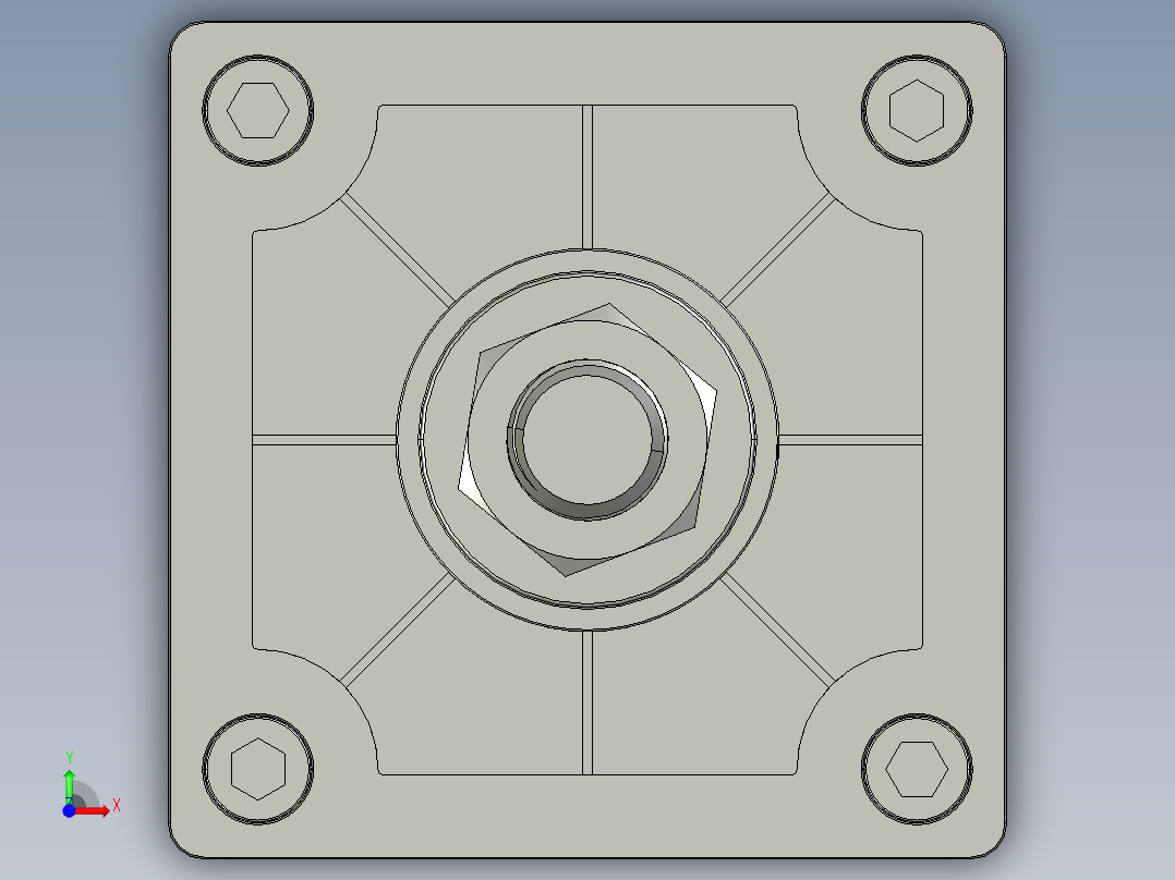 SC系列标准气缸_SC-125X50前视图