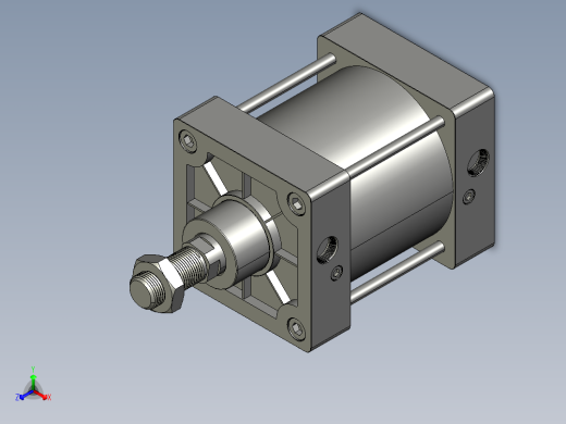 SC系列标准气缸_SC-125X50正等轴测缩略图