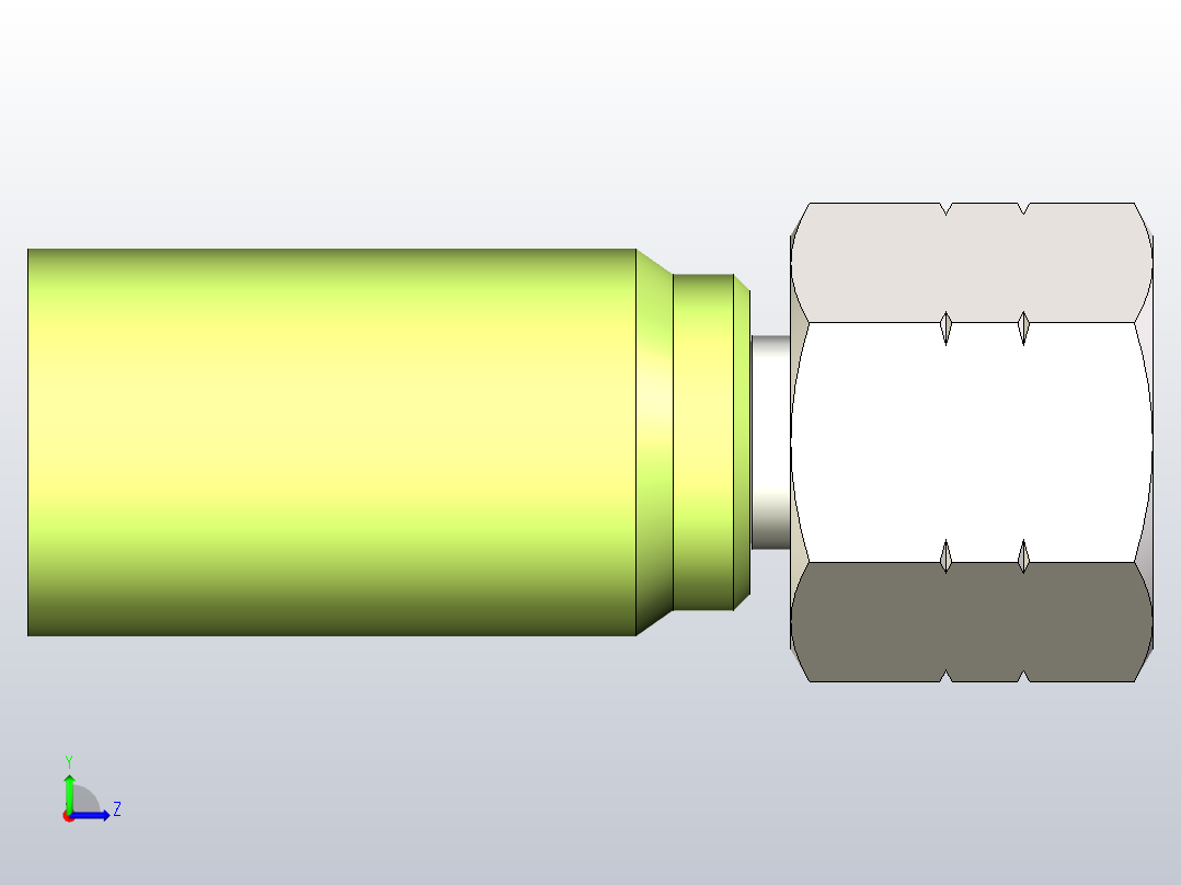 工业通用软管接头1AYBL-11-08C左视图