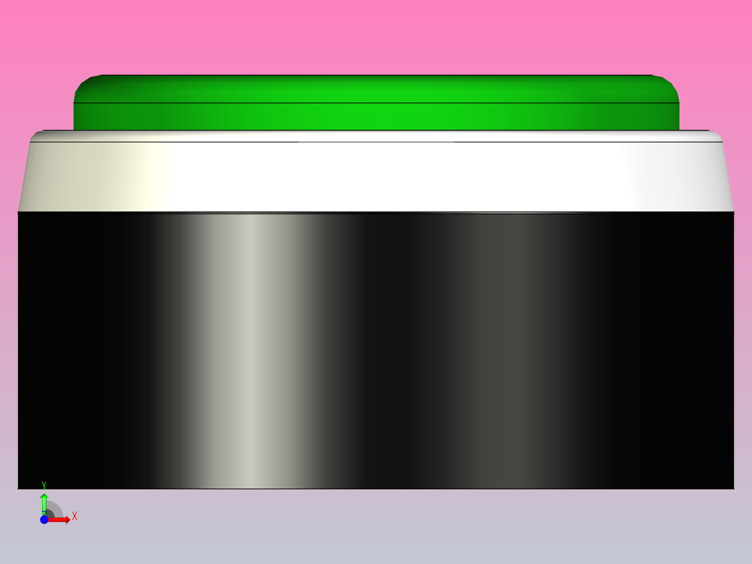 绿色按钮前视图