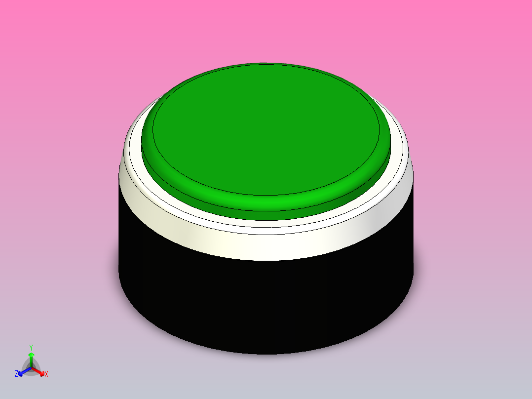 绿色按钮正等轴测图