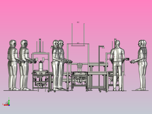 电机组装线（电机定子、转子、罩壳组装流水线）后视缩略图