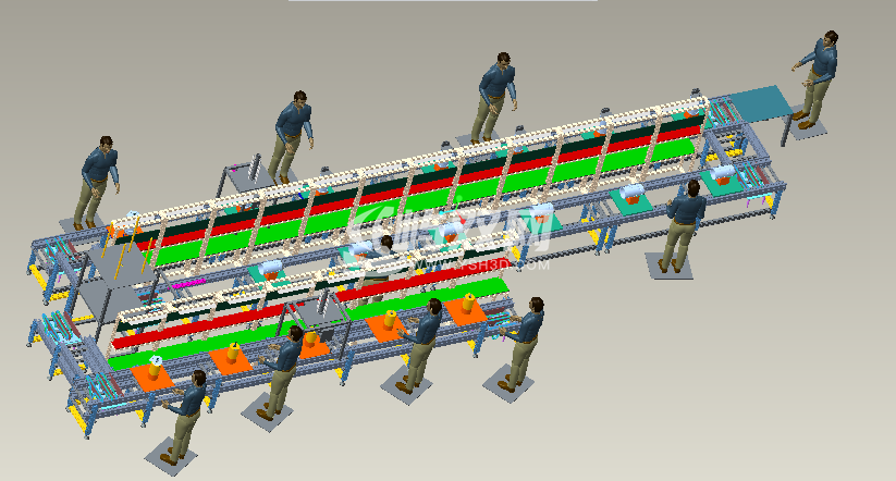 电机组装线（电机定子、转子、罩壳组装流水线）