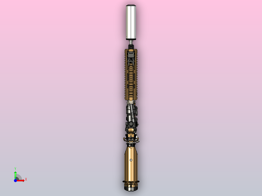 HK-416D建模模型前视图