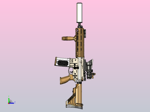 HK-416D建模模型左视缩略图