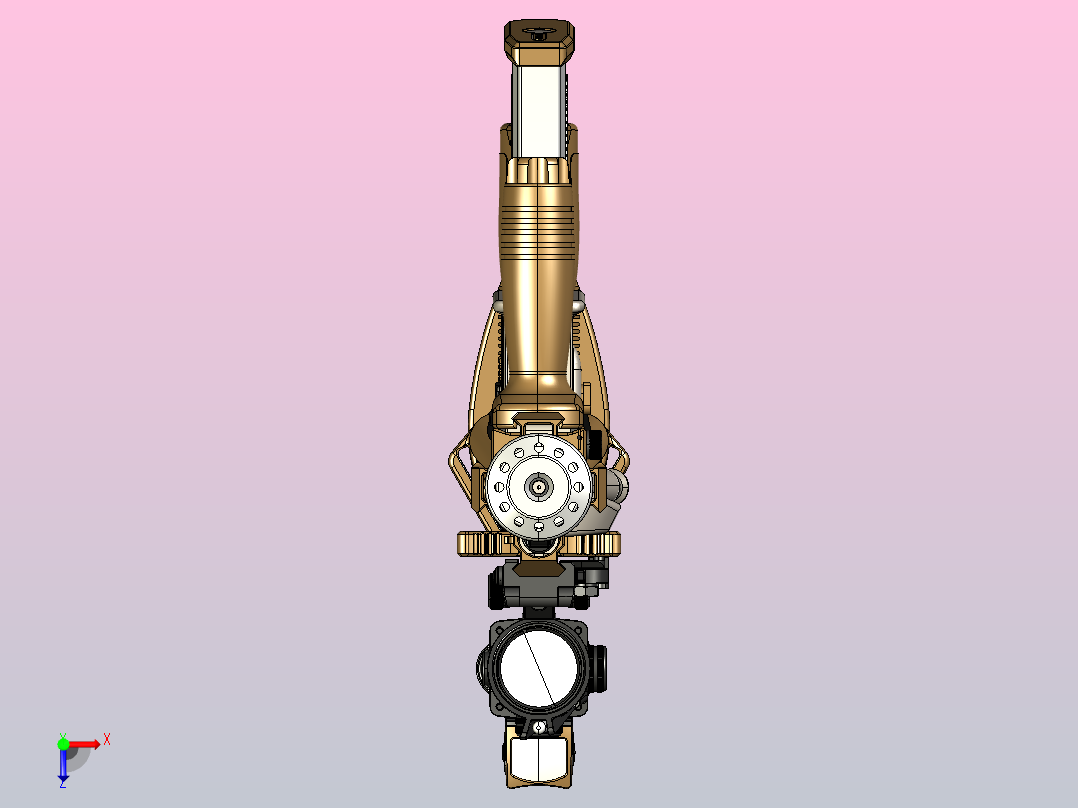 HK-416D建模模型俯视图
