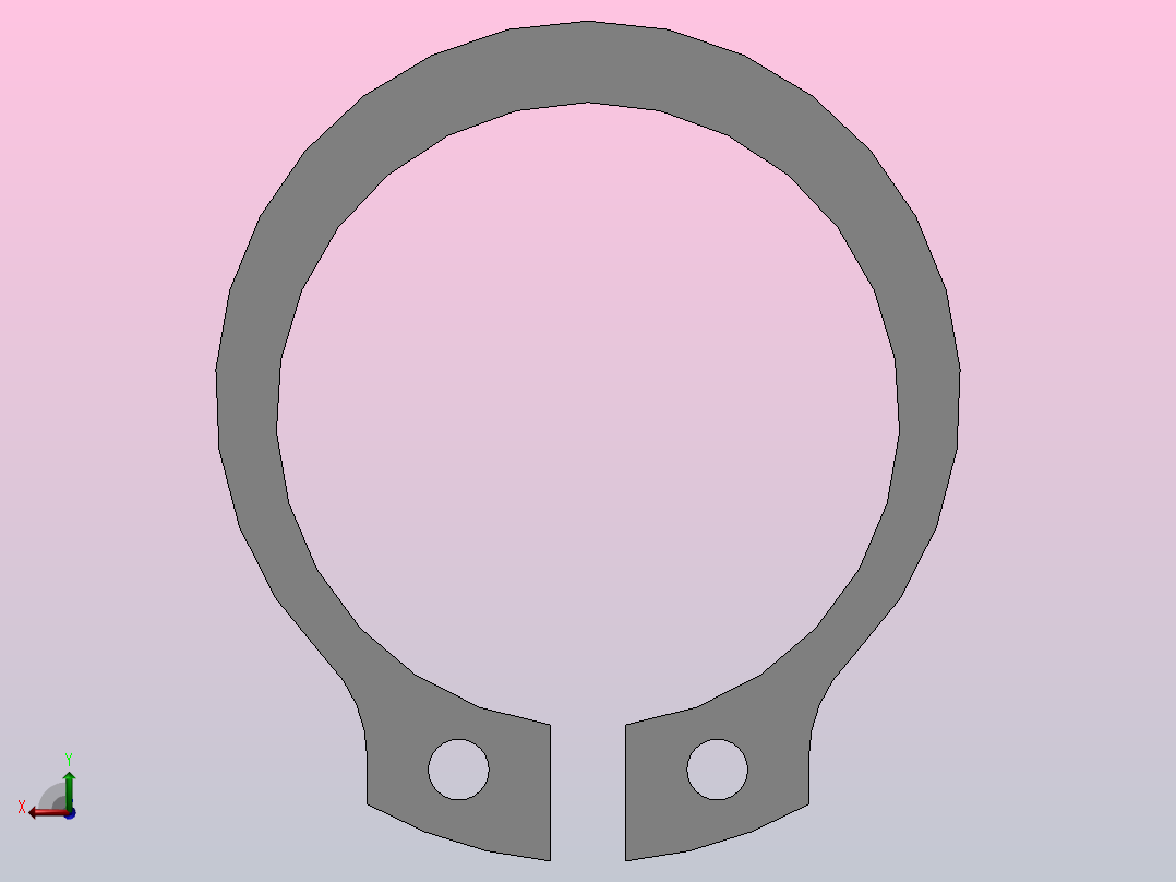 轴用弹性挡圈B型22后视图