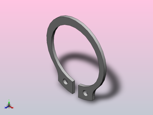 轴用弹性挡圈B型22正等轴测缩略图