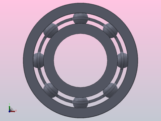多套GBT276深沟球轴承3D模型Solidworks设计前视缩略图