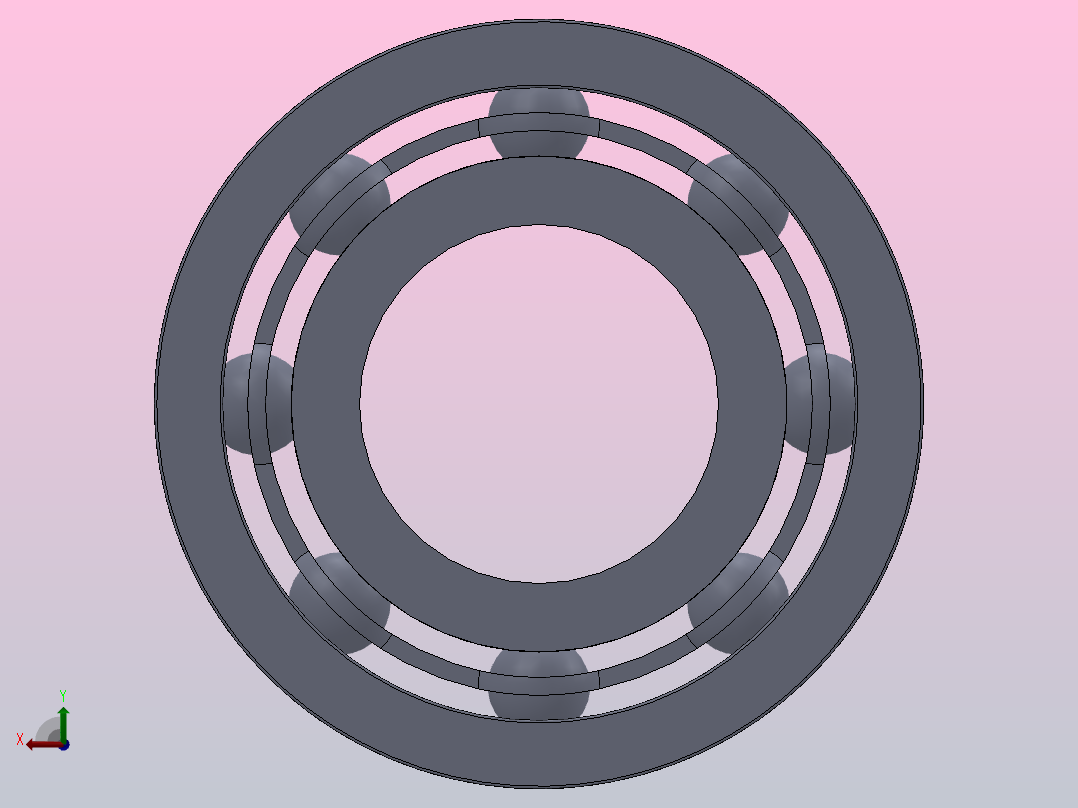 多套GBT276深沟球轴承3D模型Solidworks设计后视图