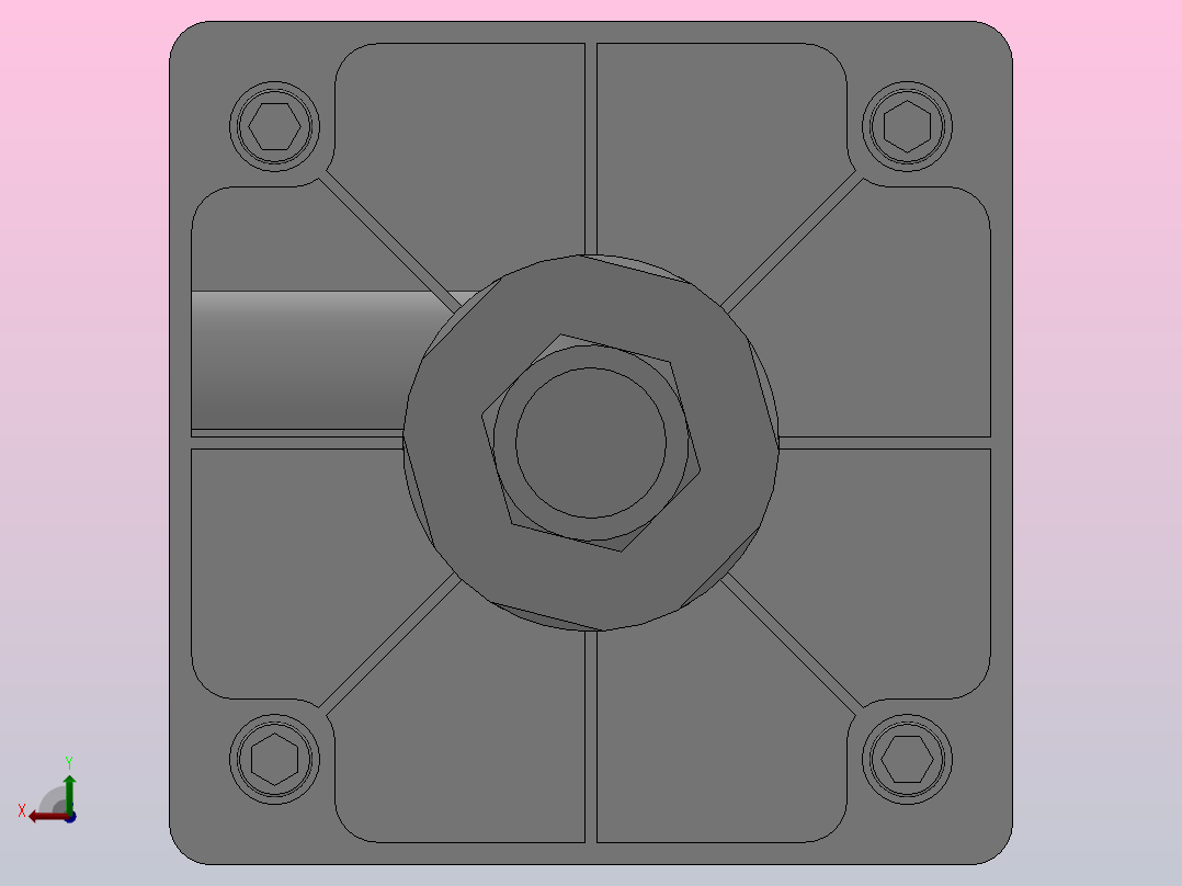 SUJ双轴复动行程可调型气缸SUJ100×350-30---CS1U后视图