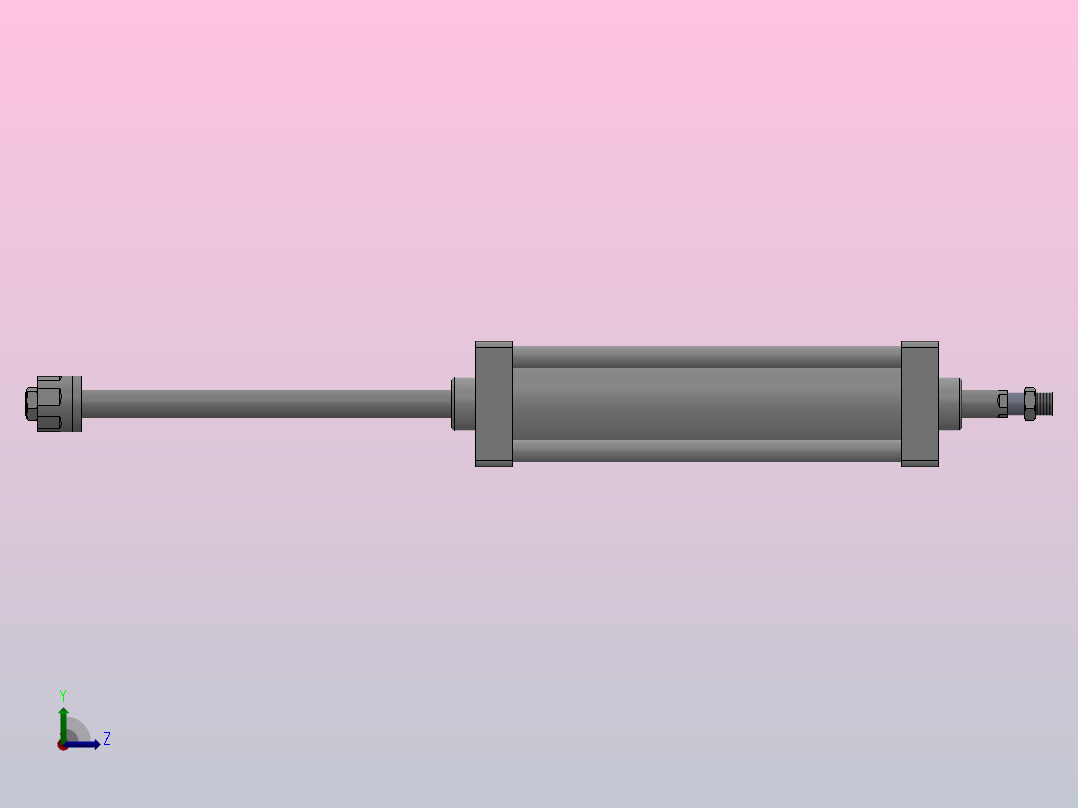 SUJ双轴复动行程可调型气缸SUJ100×350-30---CS1U左视图