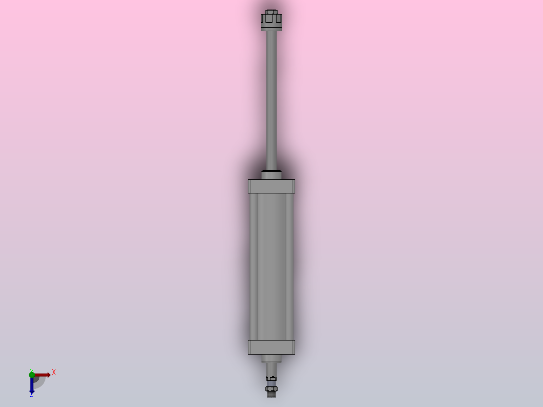 SUJ双轴复动行程可调型气缸SUJ100×350-30---CS1U俯视图