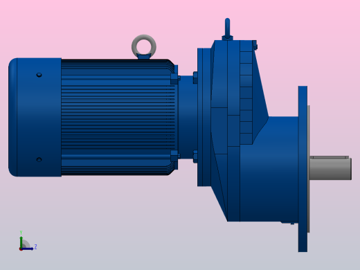 RXF87法兰轴伸式安装斜齿轮减速机RX87-Y3-4P-100-M1-0°-Φ300左视缩略图