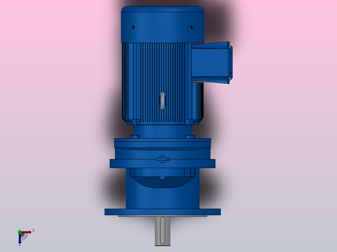 RXF87法兰轴伸式安装斜齿轮减速机RX87-Y3-4P-100-M1-0°-Φ300俯视图