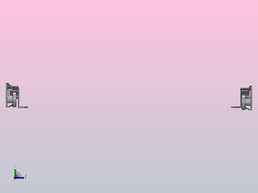 350毫米长轻质滑轨左视图