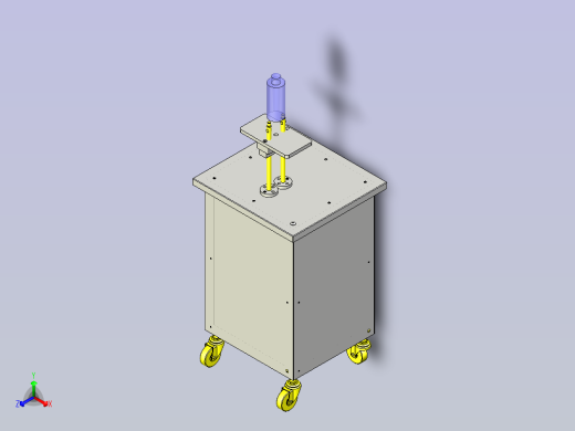 一种2级行程升降装置3D图纸