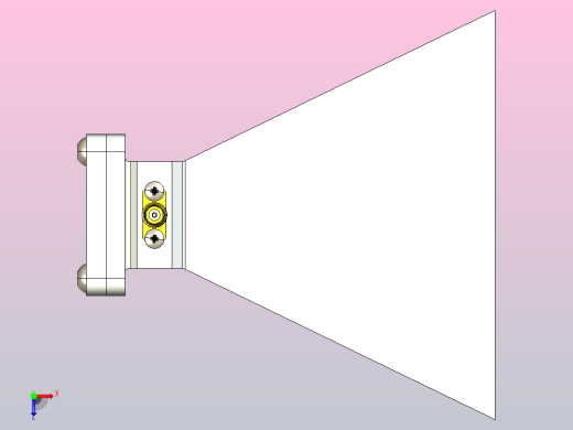 2至8 GHz (S波段至C波段)双脊喇叭3D打印宽带天线俯视缩略图