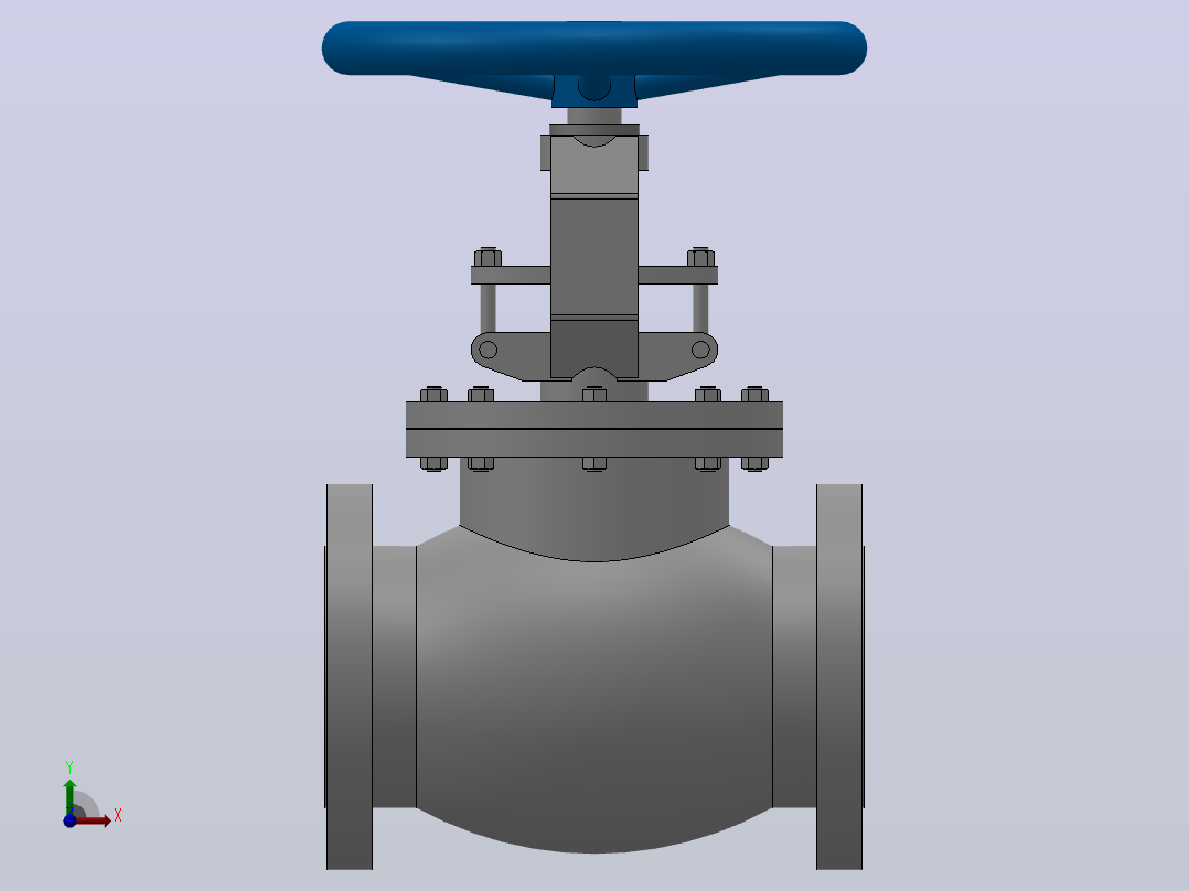 美标截止阀[300LB-DN150美标截止阀]通径150前视图