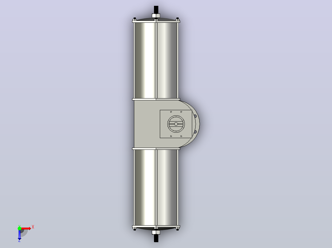AW气动执行器[AW20双作用]俯视图