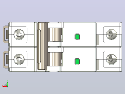 NB8-63H 2P小型断路器三维模型202306后视缩略图