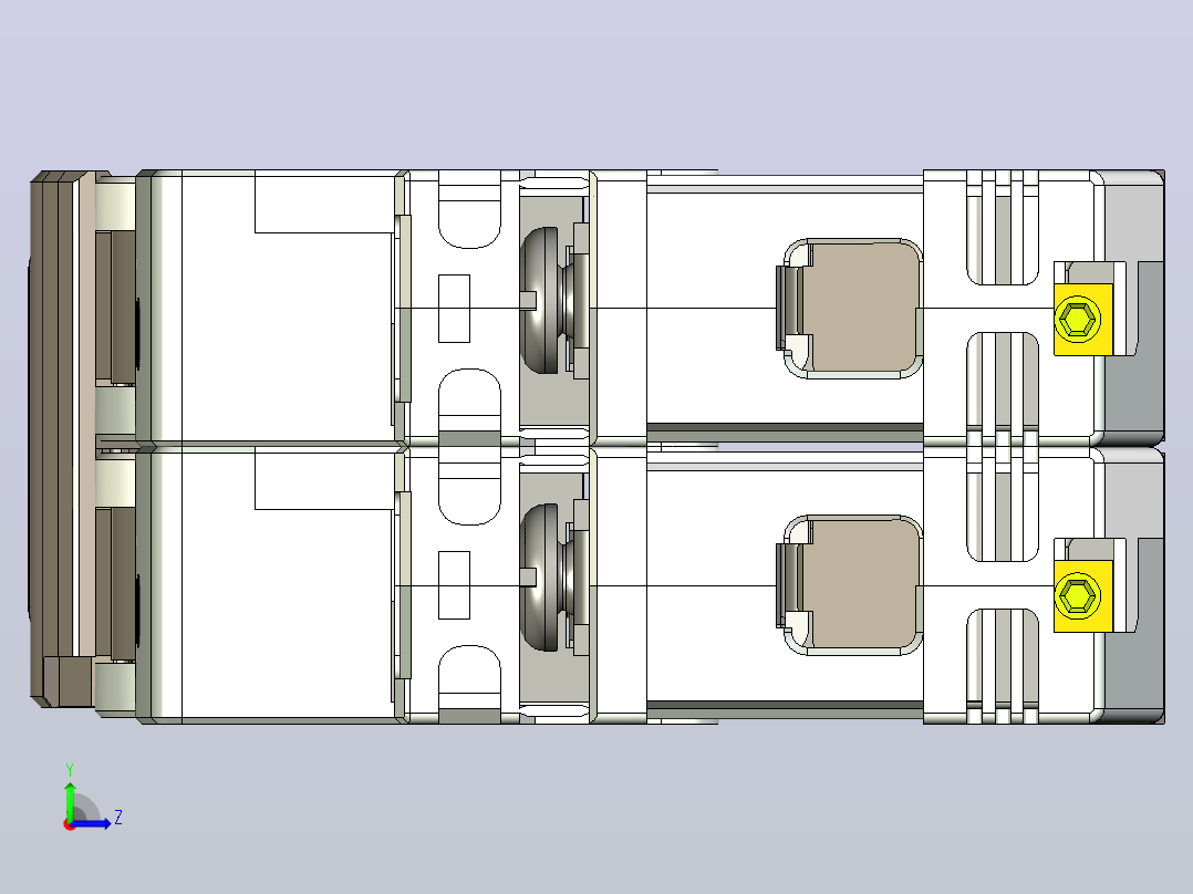 NB8-63H 2P小型断路器三维模型202306左视图