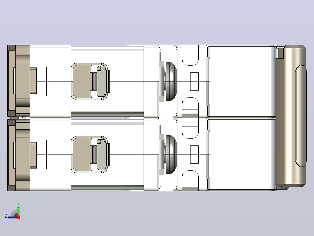 NB8-63H 2P小型断路器三维模型202306右视图