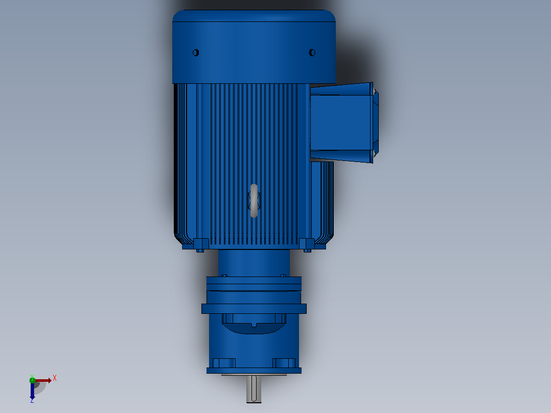 RXF67法兰轴伸式安装斜齿轮减速机RX67-Y7.5-4P-132M-M1-0°-Φ160俯视图