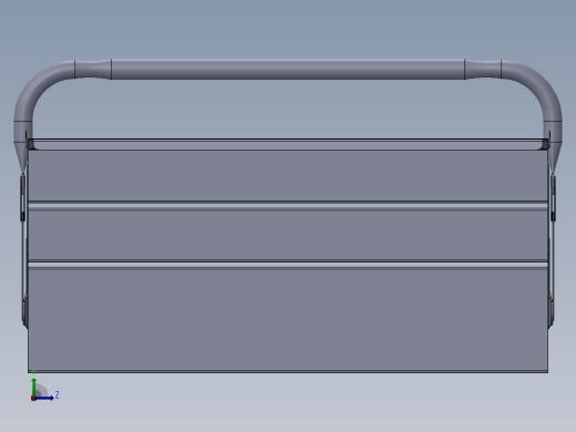 便携可折叠收纳箱3D数模图纸 Solidworks设计左视缩略图