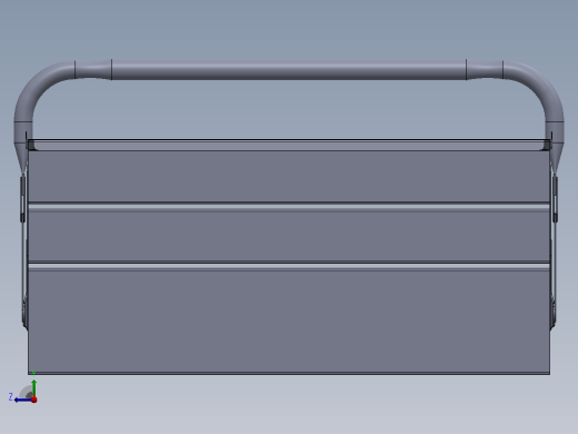 便携可折叠收纳箱3D数模图纸 Solidworks设计右视缩略图