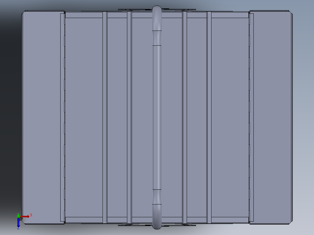 便携可折叠收纳箱3D数模图纸 Solidworks设计俯视图