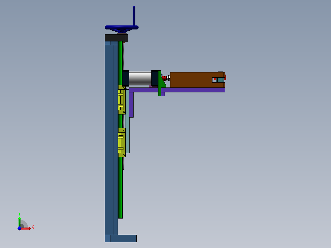 圆管类辅助夹紧机构前视图
