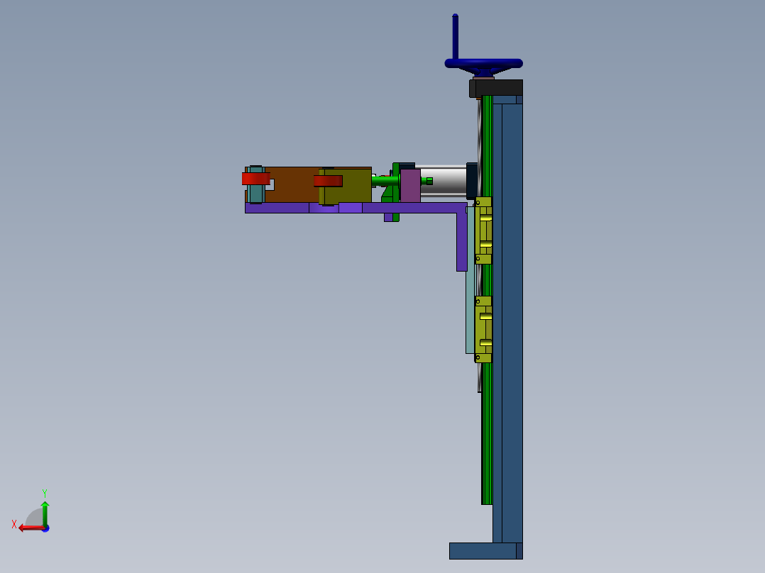 圆管类辅助夹紧机构后视图