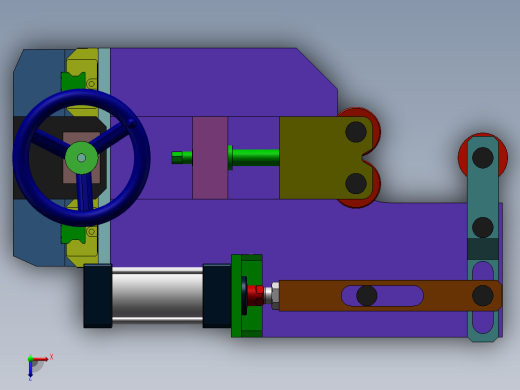 圆管类辅助夹紧机构俯视缩略图