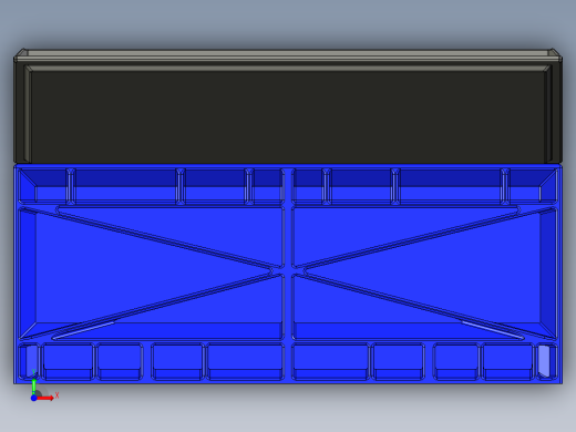塑料翻盖箱模型前视缩略图