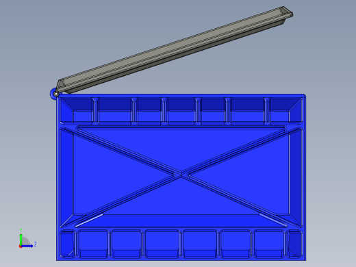 塑料翻盖箱模型左视缩略图