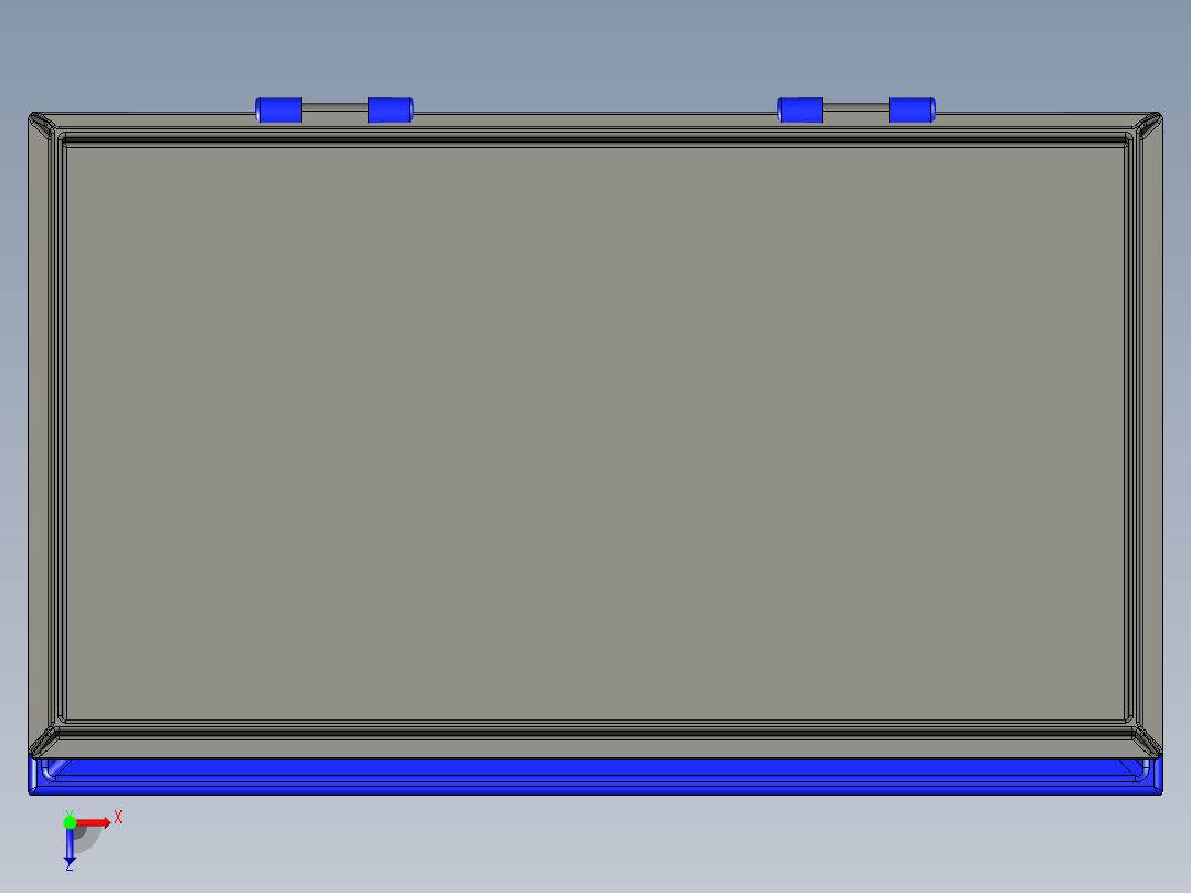 塑料翻盖箱模型俯视图