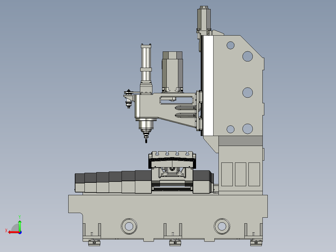 21-000小型加工中心3D后视图