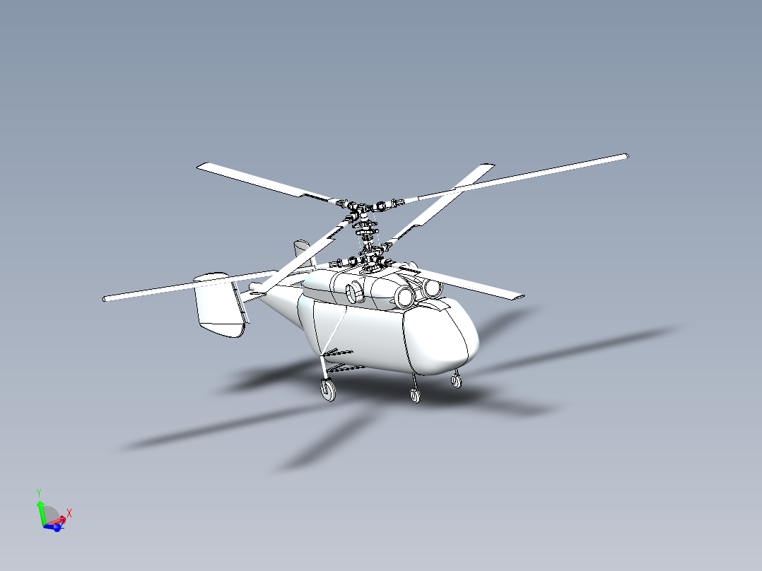 solidworks 卡莫夫直升机