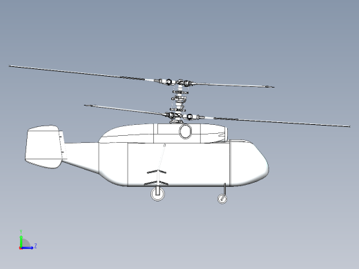 solidworks 卡莫夫直升机左视缩略图