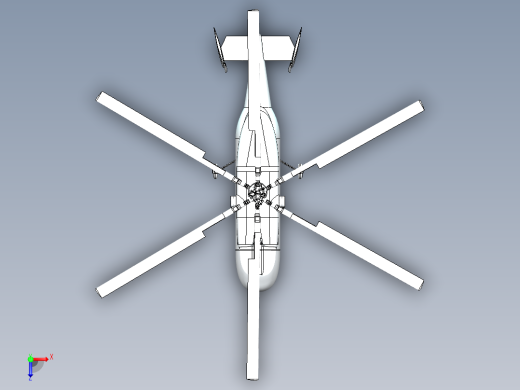 solidworks 卡莫夫直升机俯视缩略图