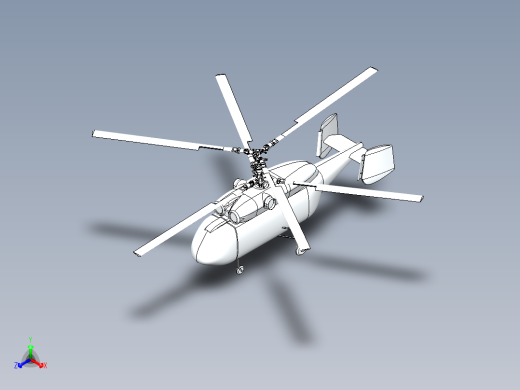solidworks 卡莫夫直升机正等轴测缩略图