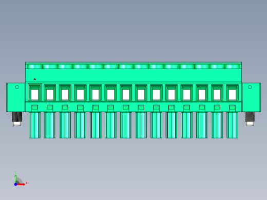 DEGSON 15EDG（公头） 3.81mm 螺钉锁紧，插拔式接线端子 FullPack-15EDGKBM-3.81-14P-14-00AH前视缩略图