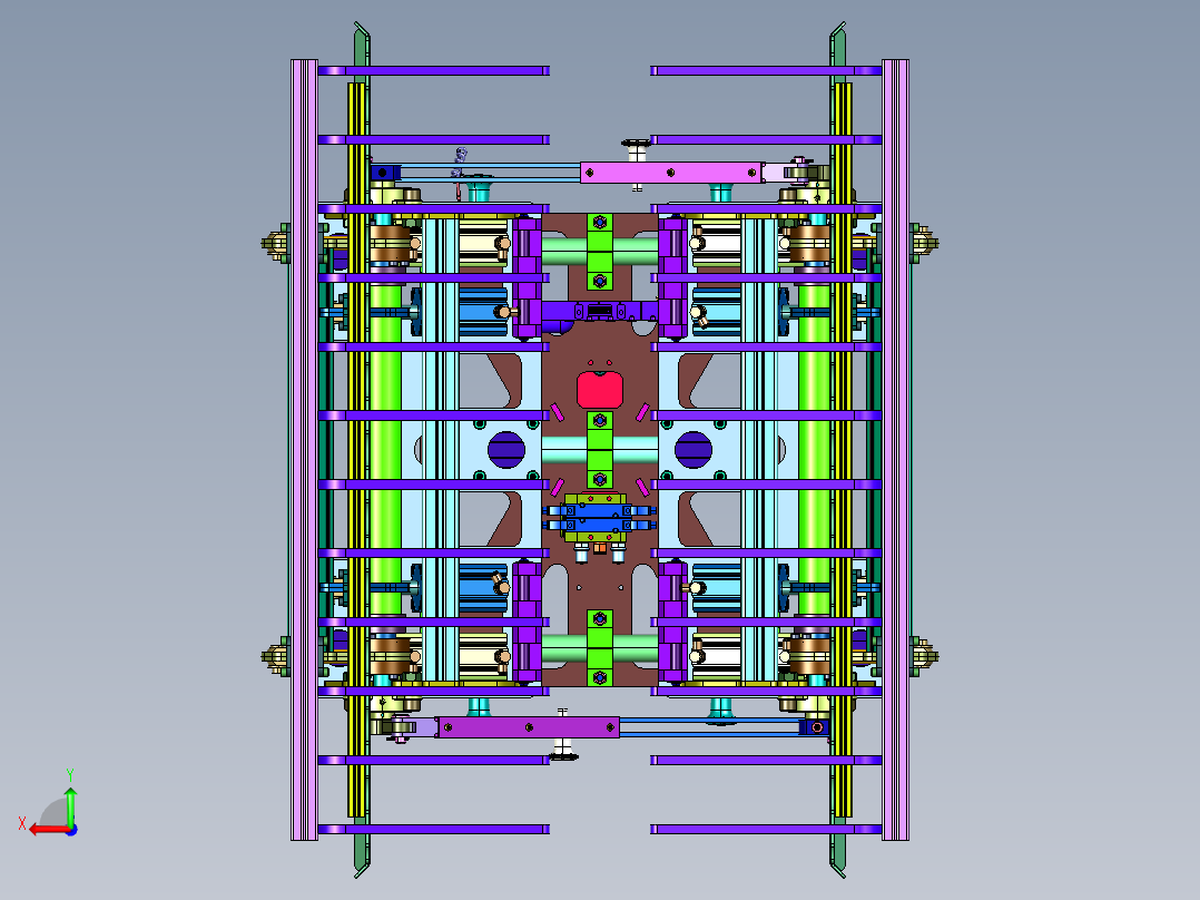 抓取软包装产品的机械抓手后视图