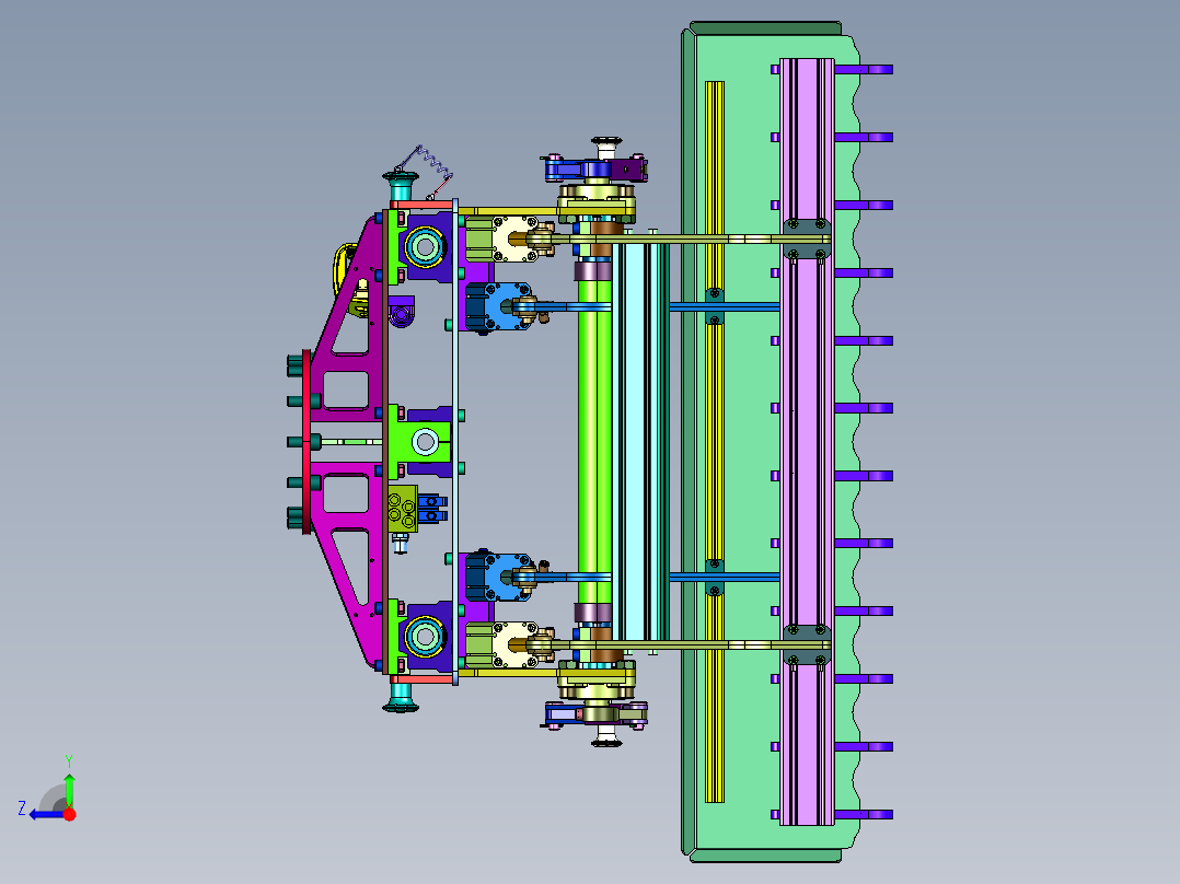 抓取软包装产品的机械抓手右视图