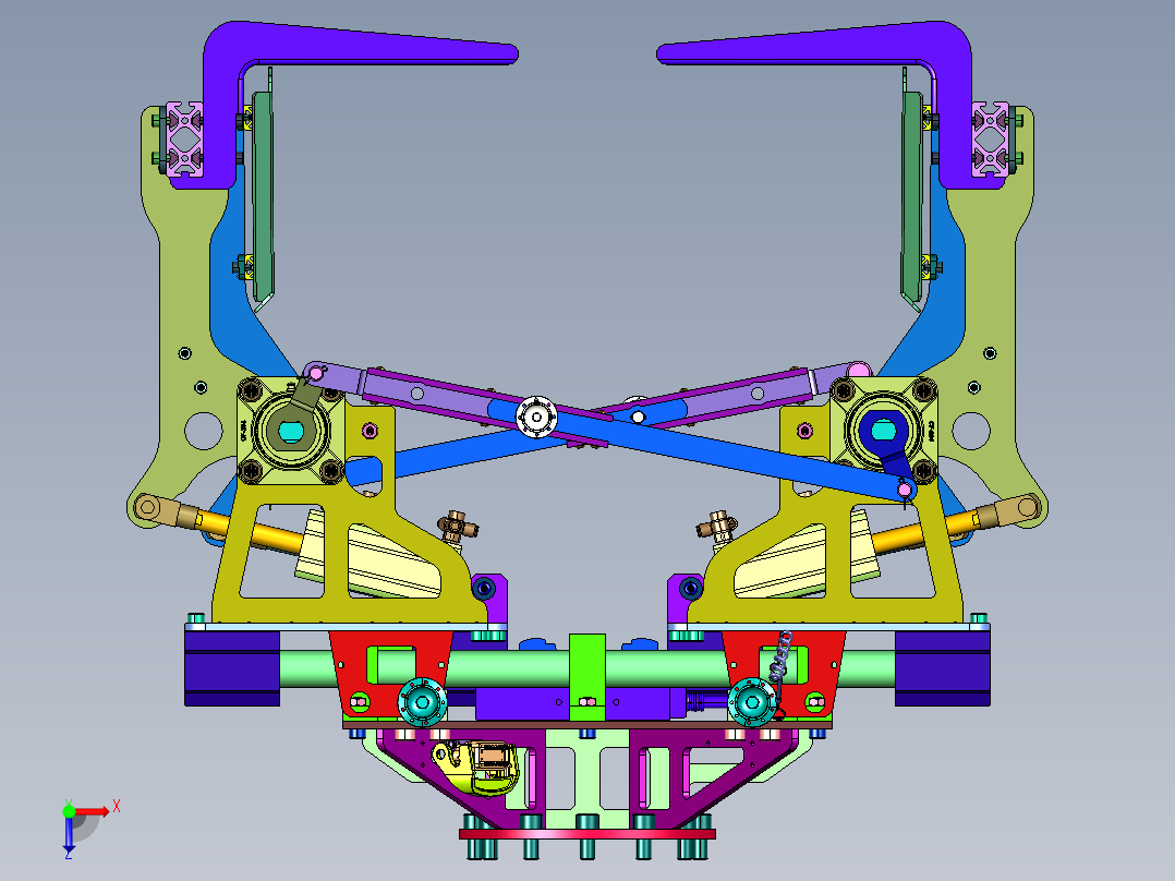 抓取软包装产品的机械抓手俯视图
