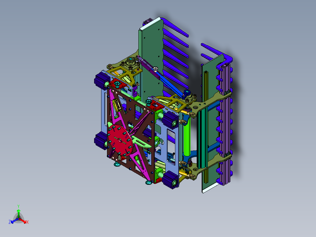 抓取软包装产品的机械抓手正等轴测图