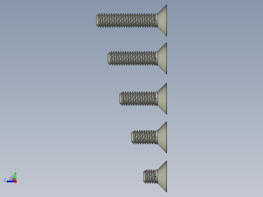 内六角螺栓-M6 Set_CSK Allen Bolt右视图